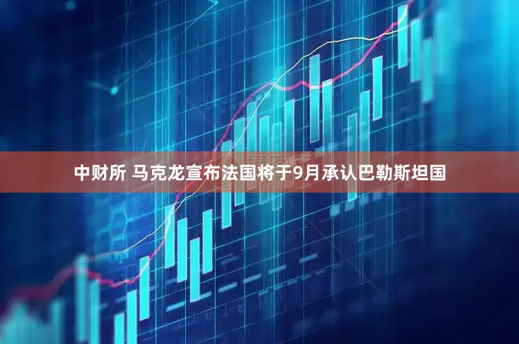 中财所 马克龙宣布法国将于9月承认巴勒斯坦国