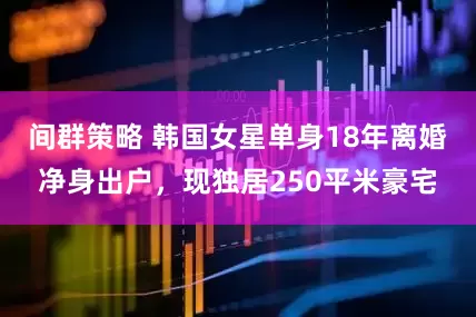 间群策略 韩国女星单身18年离婚净身出户，现独居250平米豪宅