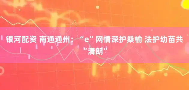 银河配资 南通通州：“e”网情深护桑榆 法护幼苗共“清朗”